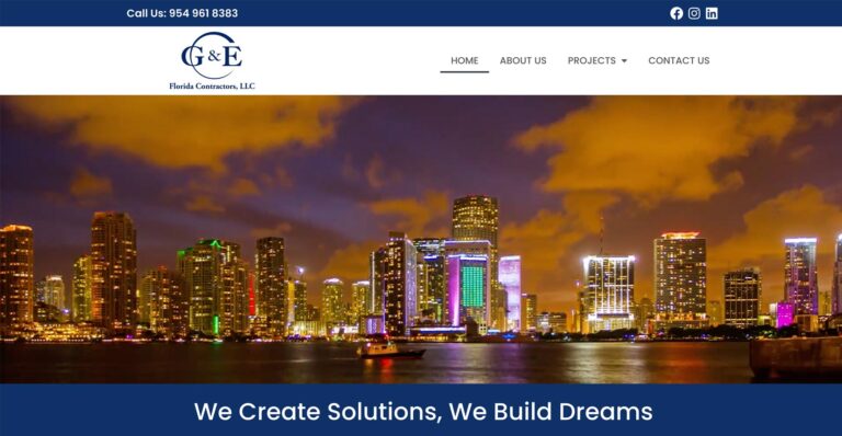 G&E FLORIDA CONTRACTORS, MIAMI WEBSITE | Emagine Creations