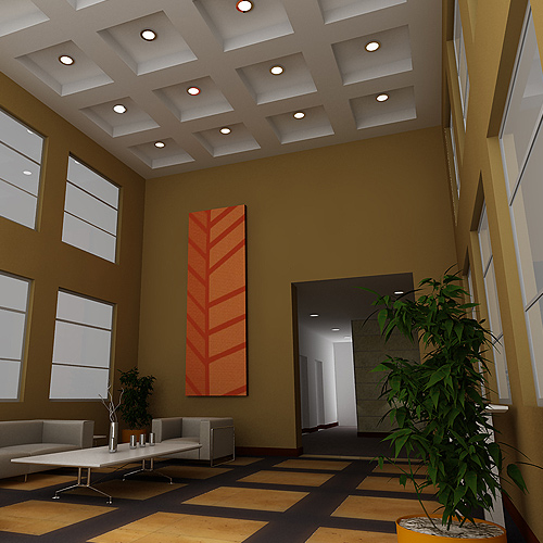 Interior lobby - 3d render