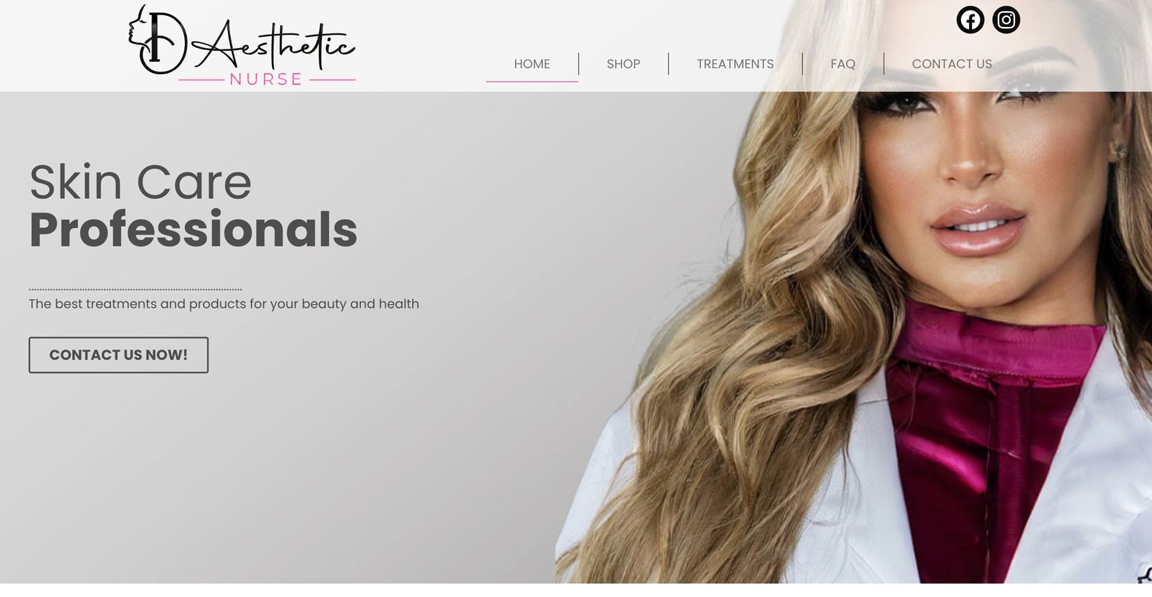 D Aesthetic Nurse Website Design & Development