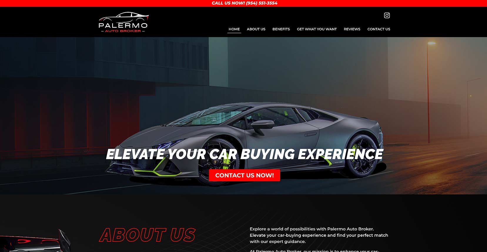 Palermo Auto Broker Website Design & Development